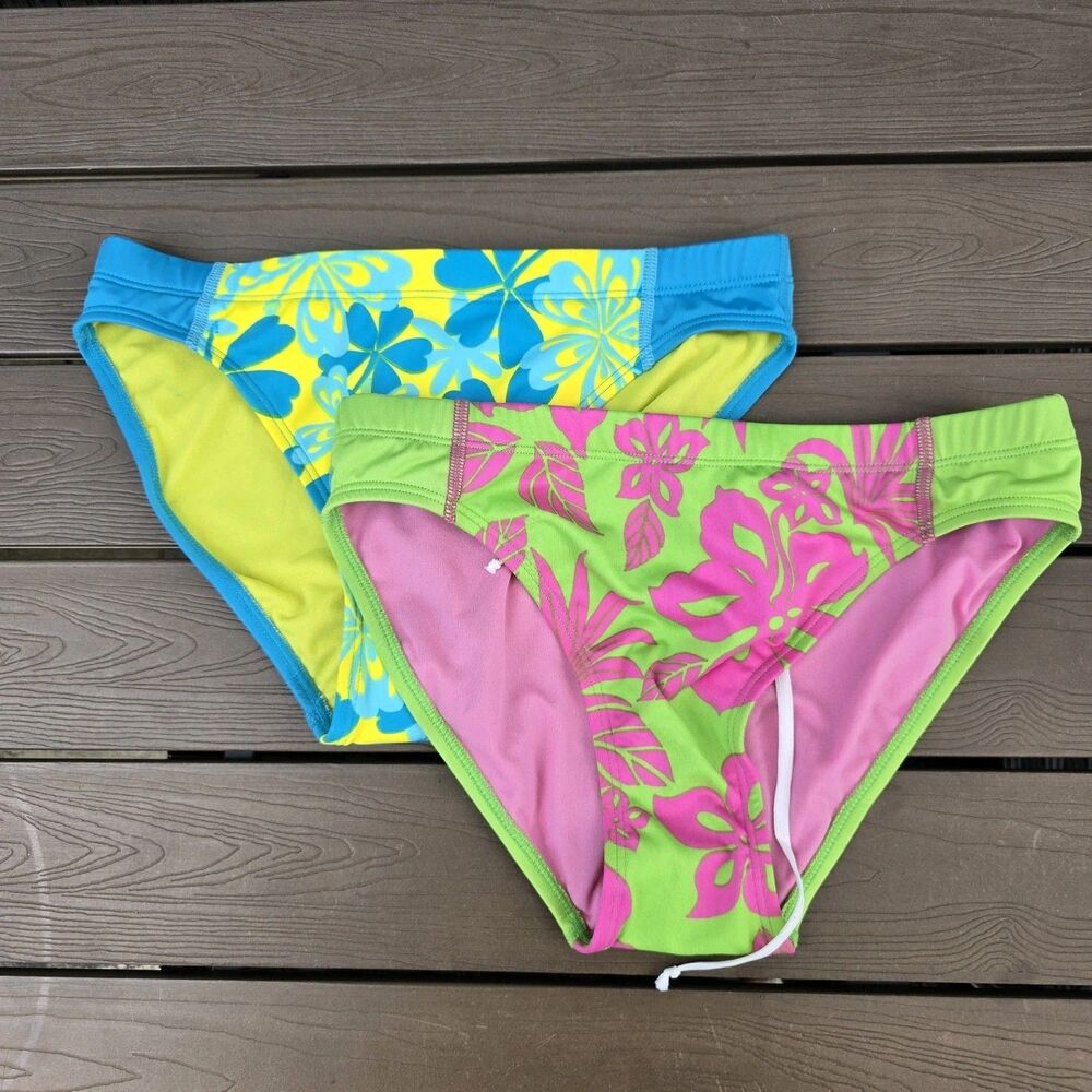 The Finals Women's Bright Floral Workout Bikini Bottom Bundle Sz L New No Tag
